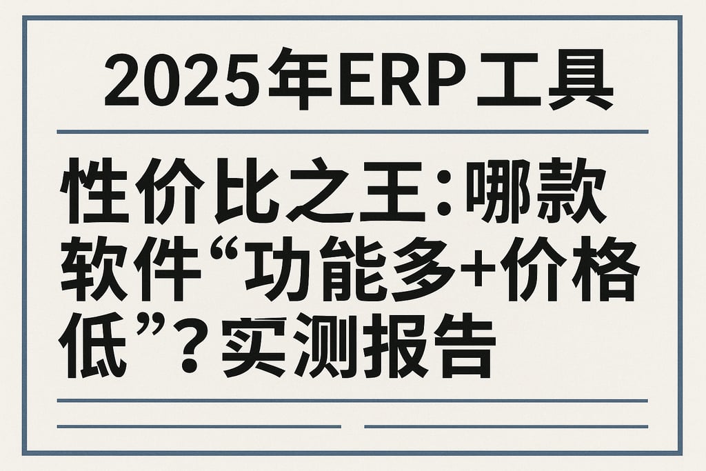  2025年ERP工具性价比之王：哪款软件“功能多+价格低”？实测报告  